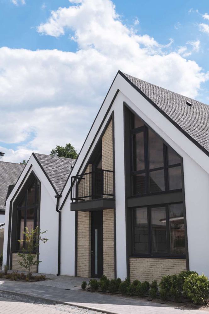 Gable house with tall MEDINI windows